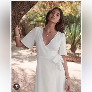 Sezané Appoline Midi Wrap Dress / Ecru / Sz 38 (US 6)